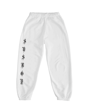 Dragon Sweatpants in White