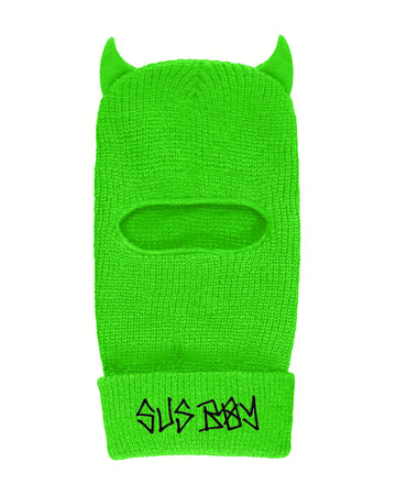 Demon Ski Mask in Hazard Green