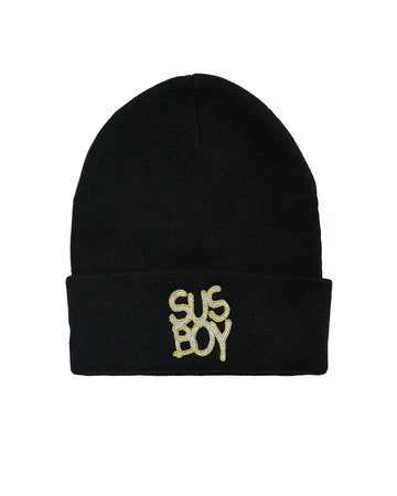 Iced Out Beanie in Black